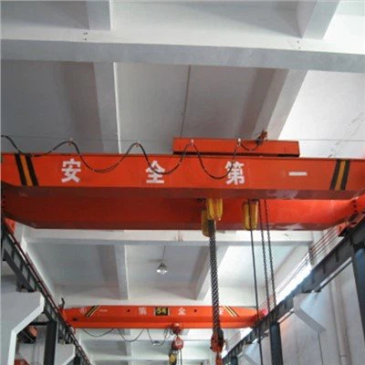 Craein Lastuas Girder Dúbailte 35 Ton le Tralaí Ardaitheoir Slabhra Leictreach